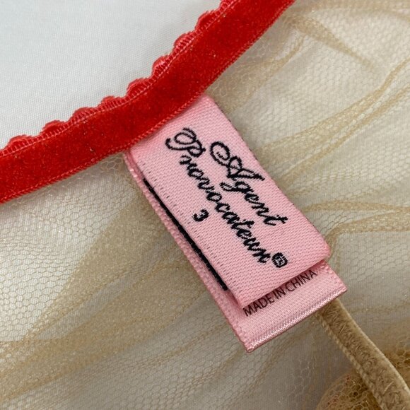 Agent Provocateur Zuri Red Multi Brief AP3 Medium New - Picture 9 of 11